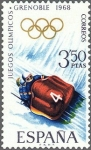 Sellos de Europa - Espaa -  ESPAÑA 1968 1852 Sello Nuevo Juegos Olimpicos Invierno Grenoble (Francia) Bobsleigh