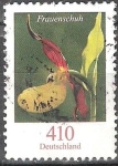 Stamps Germany -  Flores - Orquídea para dama-Cypripedium calceolus .