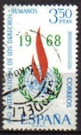 Stamps Spain -  ESPAÑA 1968 1874 Sello Año Internacional Derechos Humanos Usado Yv1533