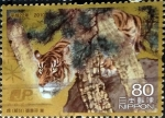 Stamps Japan -  Scott#3219d intercambio, 0,90 usd, 80 y. 2010