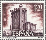 Stamps Spain -  ESPAÑA 1968 1881 Sello Nuevo Serie Castillos de España Fuensaldaña Valladolid
