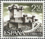 Stamps Spain -  ESPAÑA 1968 1883 Sello Nuevo Serie Castillos de España Sobroso Pontevedra