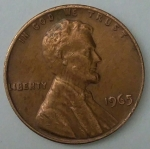 monedas de America - Estados Unidos -  1965 - one cent