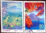 Stamps Japan -  Scott#Z276a intercambio, 1,75 usd, 2x80 y. 1999