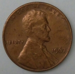 monedas de America - Estados Unidos -  1967 one cent