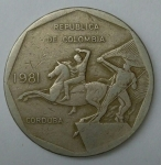 monedas de America - Colombia -  1981- 10 pesos