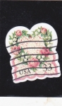 Stamps United States -  flores-corazón