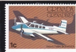Stamps Grenada -  avioneta Bonanza