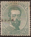 Stamps Europe - Spain -  Amadeo I  1872  50 cents