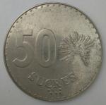 monedas de America - Ecuador -  1991 - 50 sucres