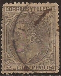 Stamps Europe - Spain -  Alfonso XII  1879  2 cents