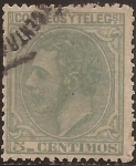 Stamps Spain -  Alfonso XII  1879  5 cents