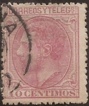 Stamps Spain -  Alfonso XII  1879  10 cents