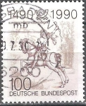 Stamps Germany -  500 años de enlaces postales europeos.  