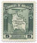 Stamps America - Bolivia -  Mapa de Bolivia