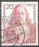Stamps Germany -  350º cumpleaños de Paul Gerhardt,escritor de la canción de la iglesia del lutheran.