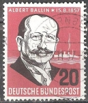 Stamps Germany -  Centenario de Albert Ballin.
