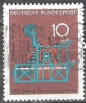Stamps Germany -  150 años máquinas de impresión, Friedrich Koenig.