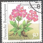 Sellos de Europa - Alemania -  Plantas en Rennsteiggarten, Oberhof (Wulfens Primrose, Primula wulfeniana).   