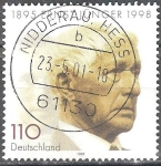 Stamps Germany -  Ernst Junger Conmemoración8escritor).