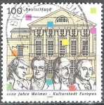 Stamps Germany -  1.100 años Anniv. De Weimar, Ciudad Europea de la Cultura.