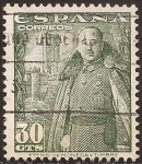 Stamps Spain -  Franco y el Castillo de la Mota  1948  30 cents