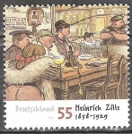 Stamps Germany -  150 años Heinrich Rudolf Zille, artista gráfico y pintor.   