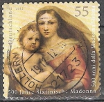 Stamps Germany -  500 años Madonna Sixtina.