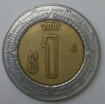 monedas de America - M�xico -  2010 - 1 peso