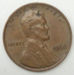 monedas de America - Estados Unidos -  1966 one cent