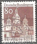 Stamps Germany -  Edificios alemanes.Puerta de Ellingen, Weißenburg / Baviera(b).