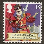 Sellos de Europa - Reino Unido -  Operas Cómicas de Gilbert & Sullivan - Los alabarderos de la guardia