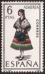 Stamps Spain -  Trajes típicos. Almería  1967  6 ptas