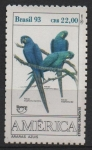 Stamps : America : Brazil :  ANODORHYNCHUS  HYACINTHINUS