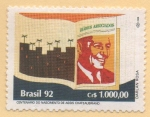 Stamps : America : Brazil :  CENTENARIO  DEL  NACIMIENTO  DEL  ESCRITOR  ASSIS  CHATEAUBRIAND