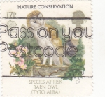 Stamps : Europe : United_Kingdom :  Buho-especie en peligro de extinción