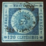 Stamps America - Uruguay -  Soles Cifras Gruesas Impresión Grosera