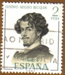 Stamps : Europe : Spain :  Literatos Españoles - Gustavo Adolfo Becquer