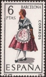 Stamps Spain -  Trajes típicos. Barcelona 1967  6 ptas