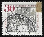 Stamps Germany -  Martin Luther y el  Kaiser Karl V