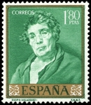 Stamps : Europe : Spain :  ESPAÑA SEGUNDO CENTENARIO NUEVO Nº 1246 ** 1,80P VERDE ESMERALDA VELAZQUEZ