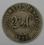 monedas del Mundo : America : Colombia :  1886 - 2 2/5 centavo