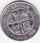 monedas del Mundo : Europa : Islandia :  f anverso