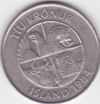 monedas del Mundo : Europa : Islandia :  g anverso