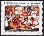 Stamps : America : Mexico :  El Pueblo en demanda de salud-DIEGO RIVERA