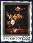 Stamps Hungary -  Flowers, by Jakab Bogdány