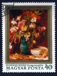 Stamps Hungary -  Flowers, by Mihály Munkácsy