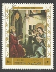 Stamps United Arab Emirates -  Christmas paintings - Fujeira