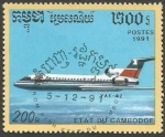 Stamps Cambodia -  Yakovlev Yak-42
