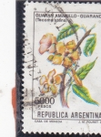 Stamps Argentina -  flores- GUARAN AMARILLO